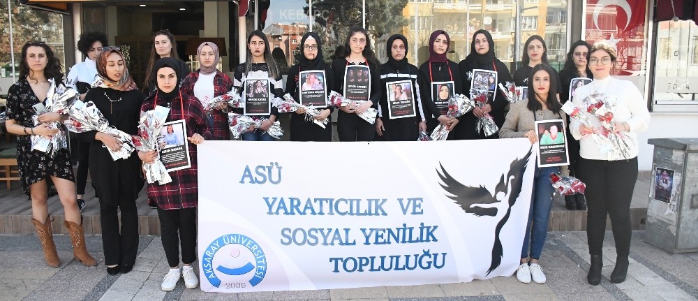 Dünya Kadınlar Günü’nde sessiz sergi ile farkındalık oluşturdular 
