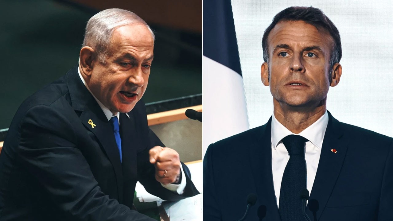 Dünya merak ediyordu! Macron ve katil Netanyahu görüştü