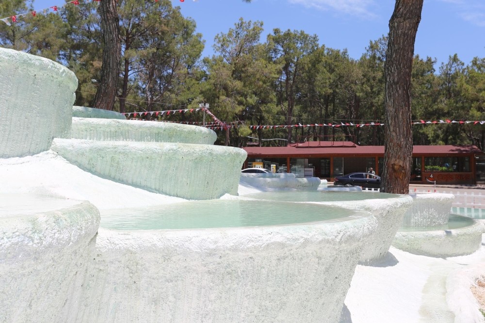 Dünyaca ünlü Pamukkale travertenlerinin benzeri Antalya’da 