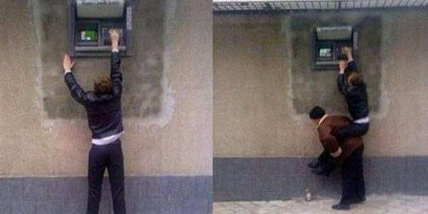 Dünyadaki bankamatiklerden komik görüntüler