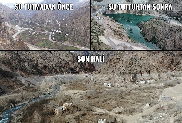 Dünyanın beşinci en yüksek barajı! O köy 8 ay sonra yeniden ortaya çıktı