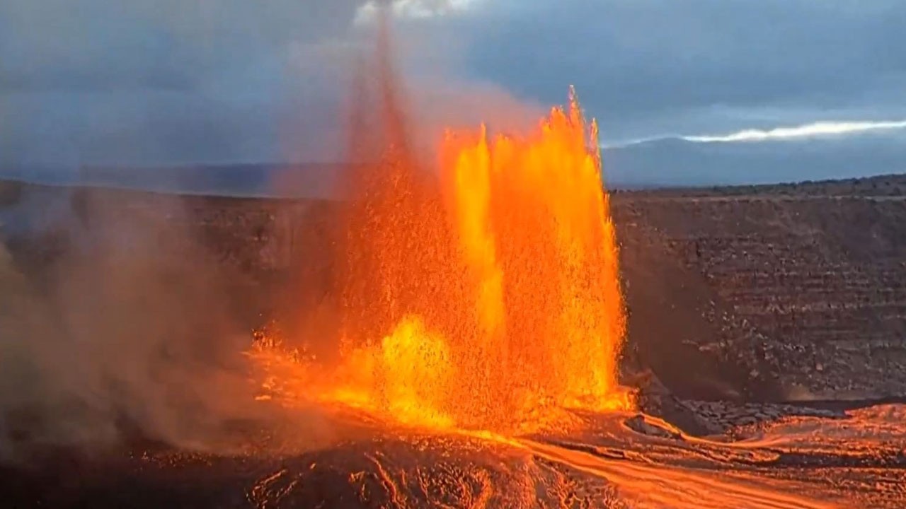 Dünyanın en aktif yanardağlarından biri! Kilauea yeniden lav püskürttü