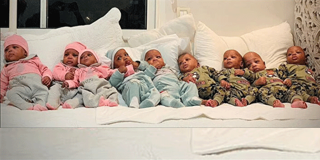 Dünyanın tek dokuzları: Herkes bebekleri görmek için akın ediyor