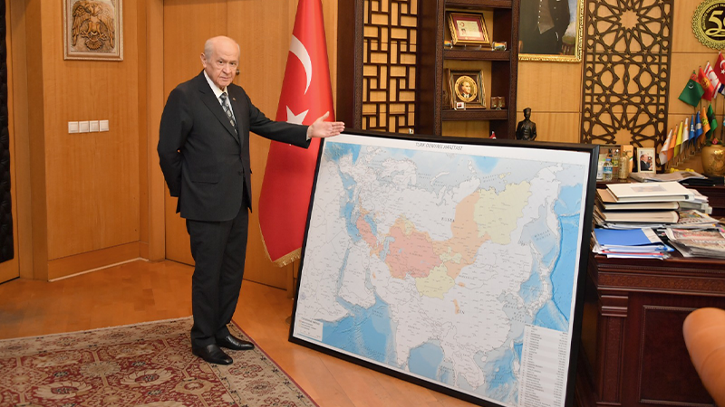 Dünyaya harita mesajı! Bahçeli’den Erdoğan’a Türk Devletleri Teşkilatı tebriği