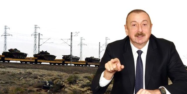 Dünyayı sarsan görüntüler yayınlandı! Tanklar Bakü'ye gidiyor