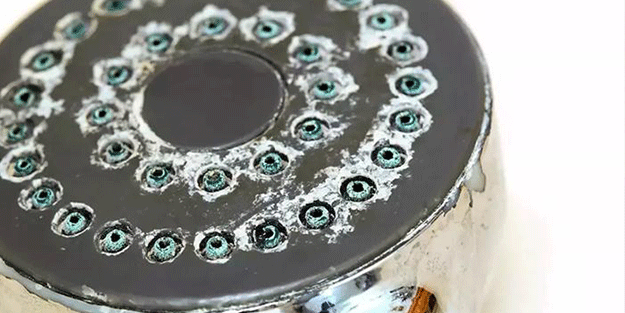 Duş başlıklarındaki kireçlenmeye pratik çözüm! Oysa temizlemek bu kadar basitmiş