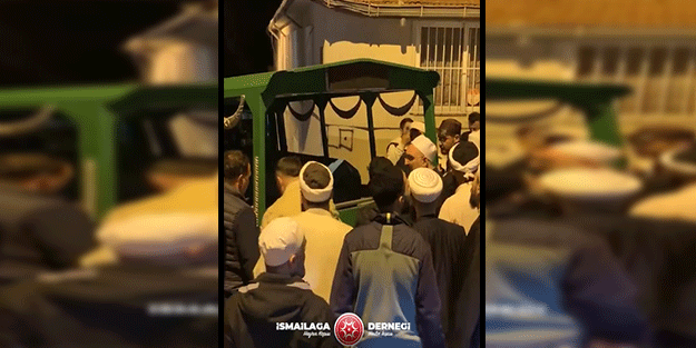 Duygulandıran video! Hasan Efendi Hazretleri'nin (k.s.) cenazesi gasilhaneye nakledildi