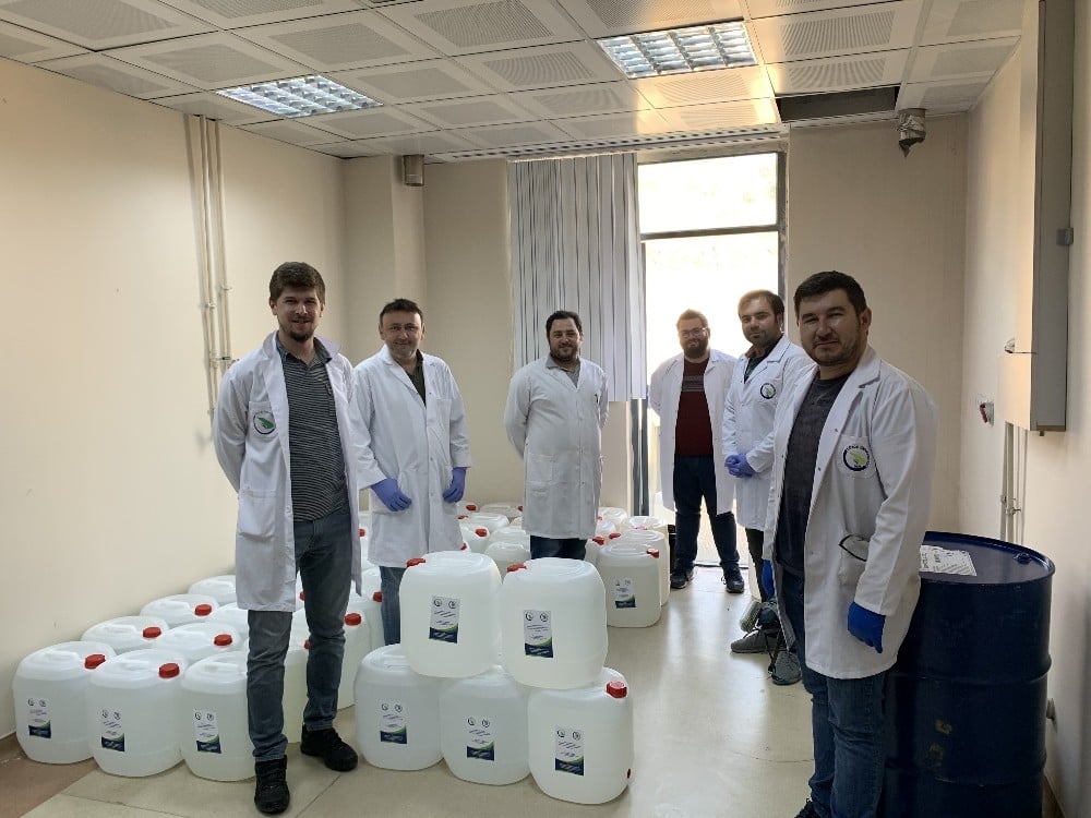 Düzce Üniversitesi 4 ton dezenfektan üretti 