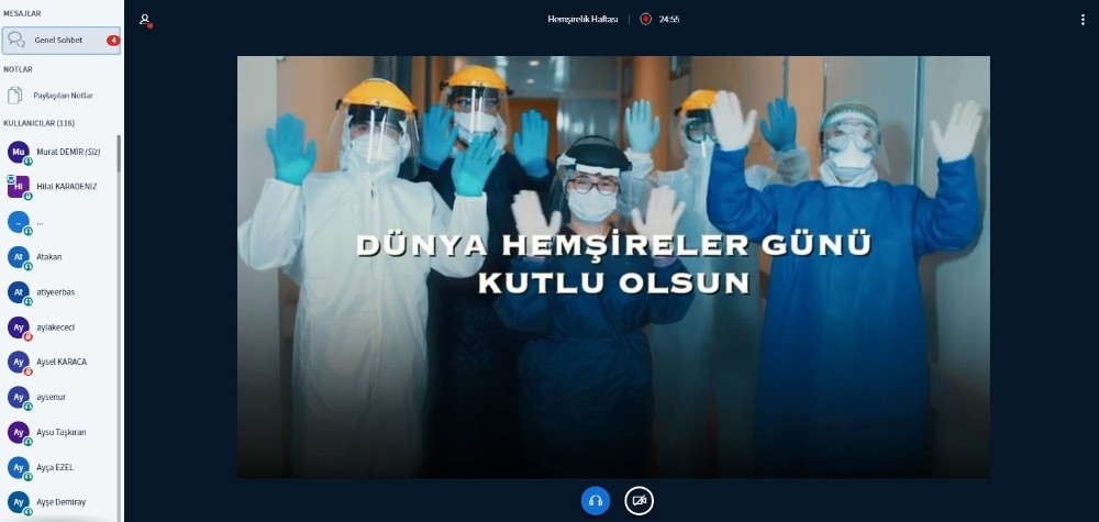 Düzce Üniversitesi hemşirelik haftası etkinliklerini online yapıyor 