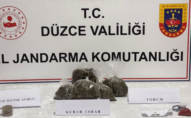 Düzce’de jandarmadan uyuşturucu operasyonu