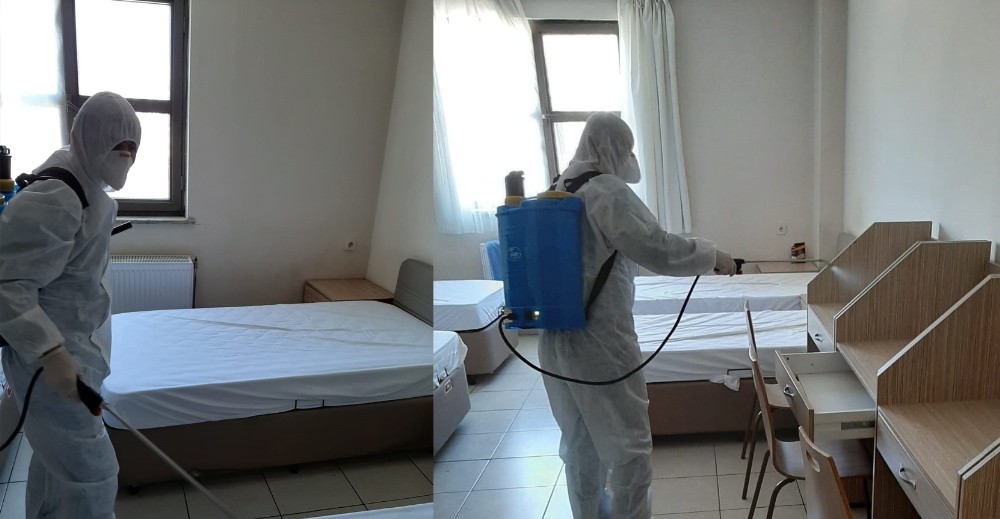 Düzce’de ki KYK yurtları dezenfekte edildi 