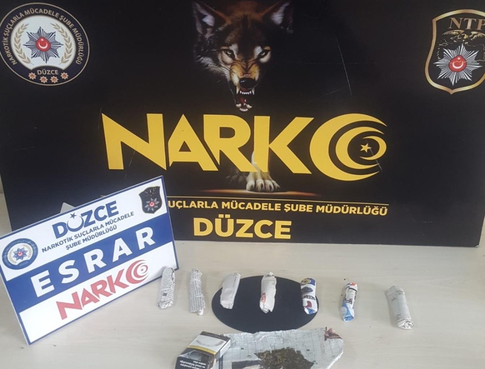 Düzce’de polisten uyuşturucu operasyonu 