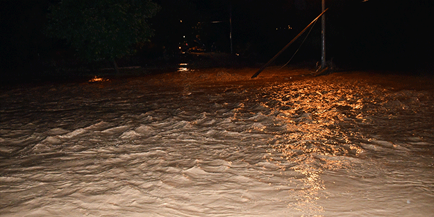 Düzce'deki sağanak kırsalda derelerin taşmasına neden oldu