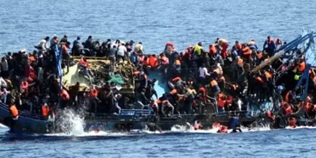 Düzensiz göçmenleri taşıyan teknenin alabora olması sonucu 26 kişi öldü