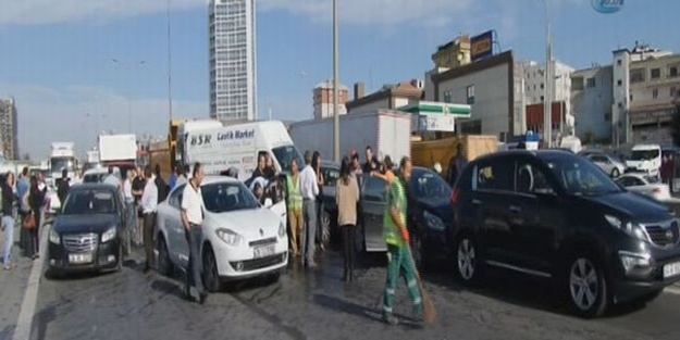 E-5'te zincirleme kaza!