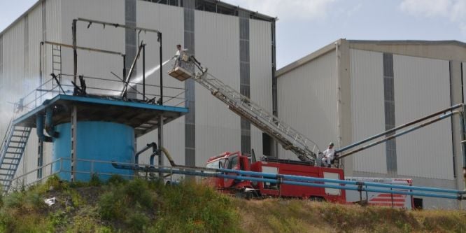 Aliağa’da yağ fabrikasında yangın