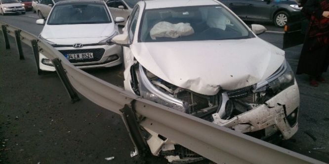 E-5’te makas atan sürücünün yol açtığı zincirleme kaza kamerada