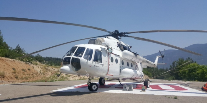 Karabük’te yangın helikopteri konuşlandırıldı