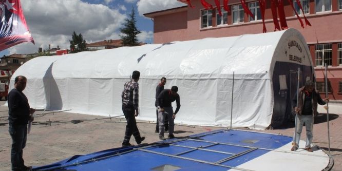 Sungurlu Belediyesi, iftar çadırı kuruyor