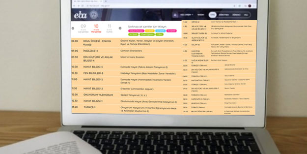EBA canlı ders saatleri EBA TV canlı yayın ders programı ilkokul ortaokul lise