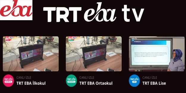 EBA ders programı EBA TV ilkokul EBA TV ortaokul EBA TV lise canlı ders saatleri