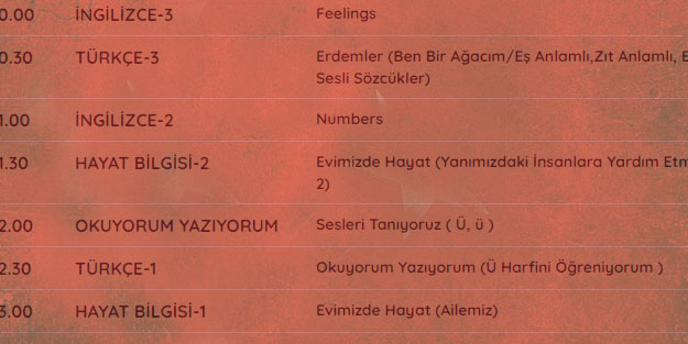 EBA ders saati 11 Aralık EBA TV canlı ders programı