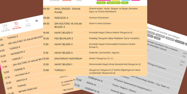 EBA TV canlı ders izle EBA canlı ders saati! EBA TV canlı ders programı 10 Aralık Perşembe