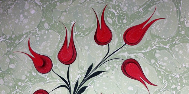 Ebru sanatıyla tedavi görüyorlar