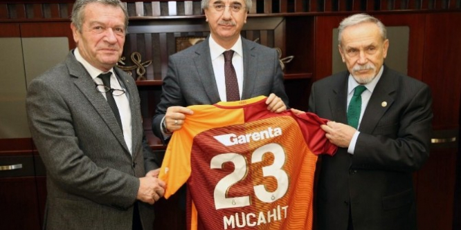 Galatasaraylı yöneticilerden Başkan MücahitYanılmaz’a ziyaret
