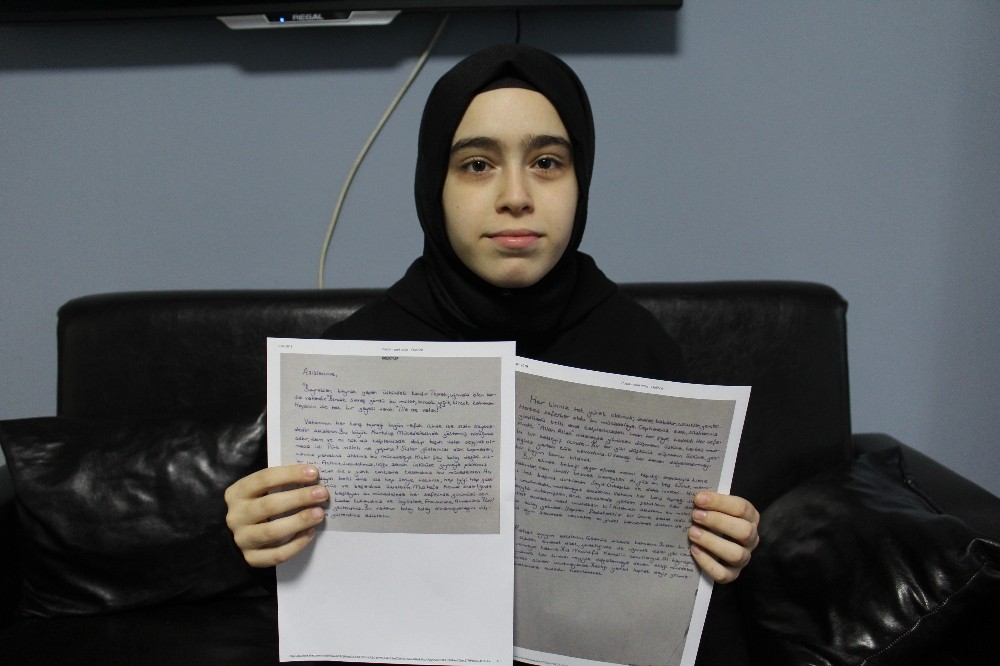 Ecdada yazdığı mektupla birinci oldu 