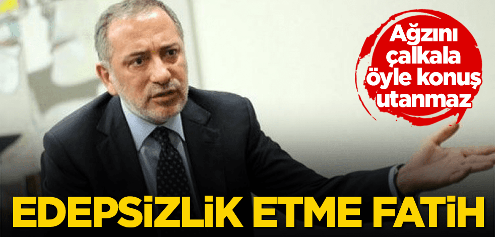 Edepsizlik etme Fatih Altaylı!