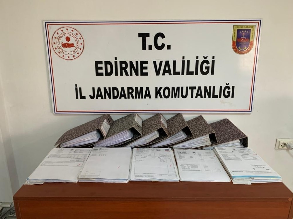 Edirne jandarmasından ‘naylon’ fatura operasyonu 