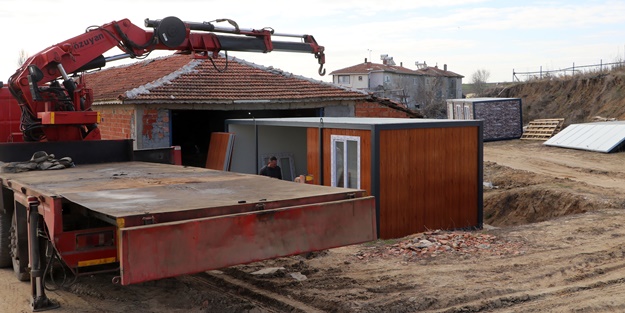 Edirne'de konteyner ev üreticileri deprem bölgeleri için mesaide