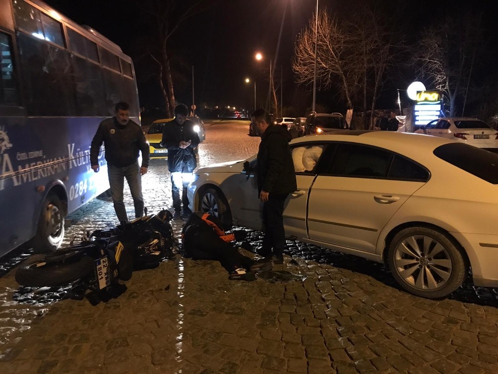 Edirne’de trafik kazası: 2 yaralı 