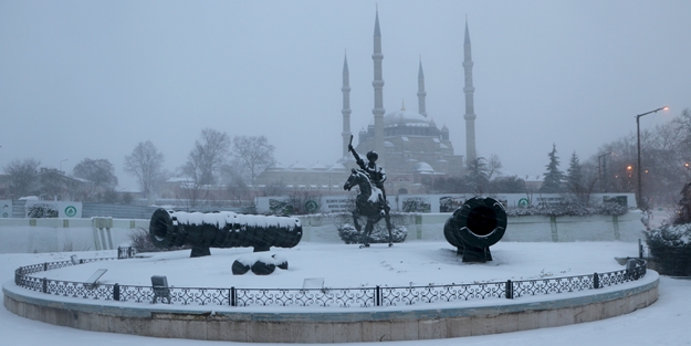 Edirne'den kar manzaları