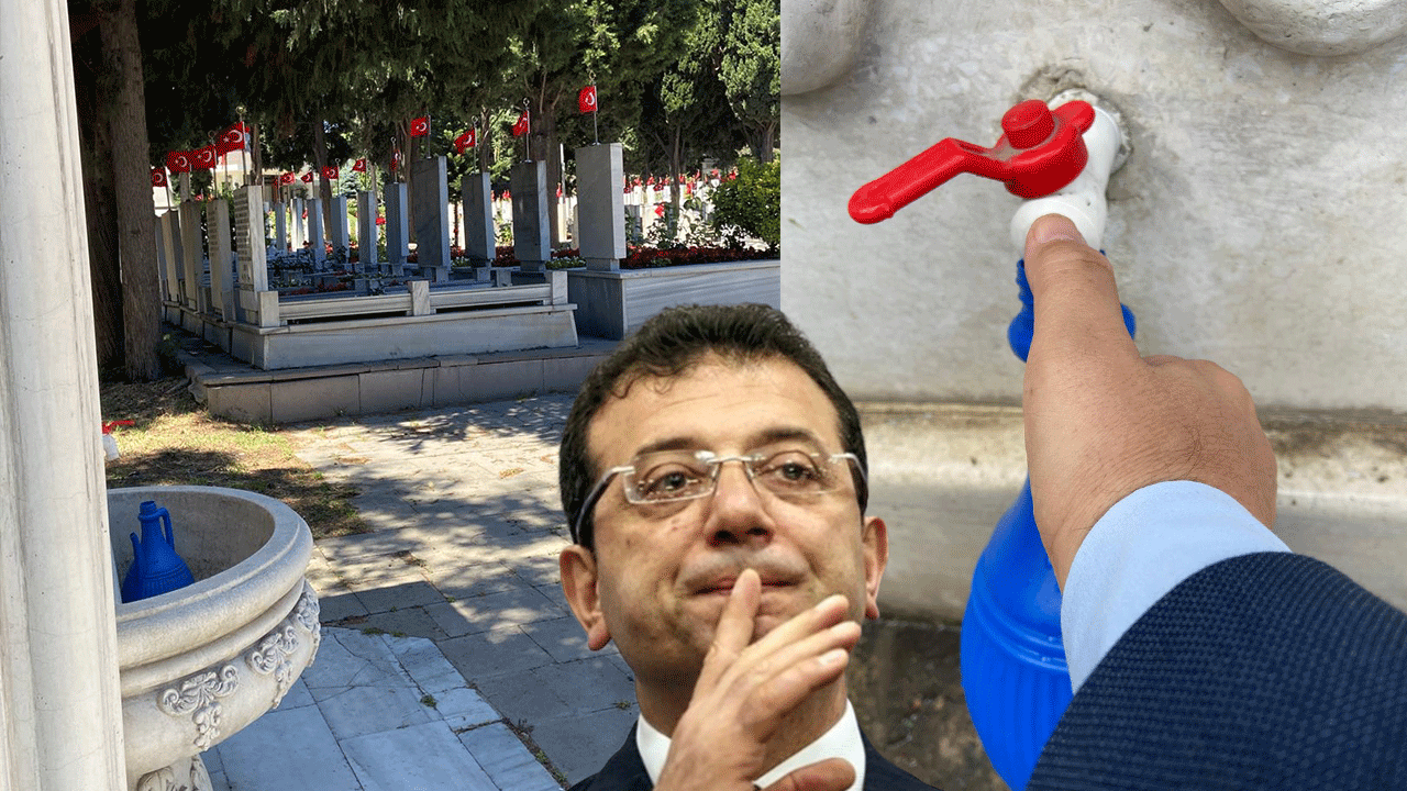 Edirnekapı Şehitliği nefes aldı! Ekrem gitti şehitliğe su geldi