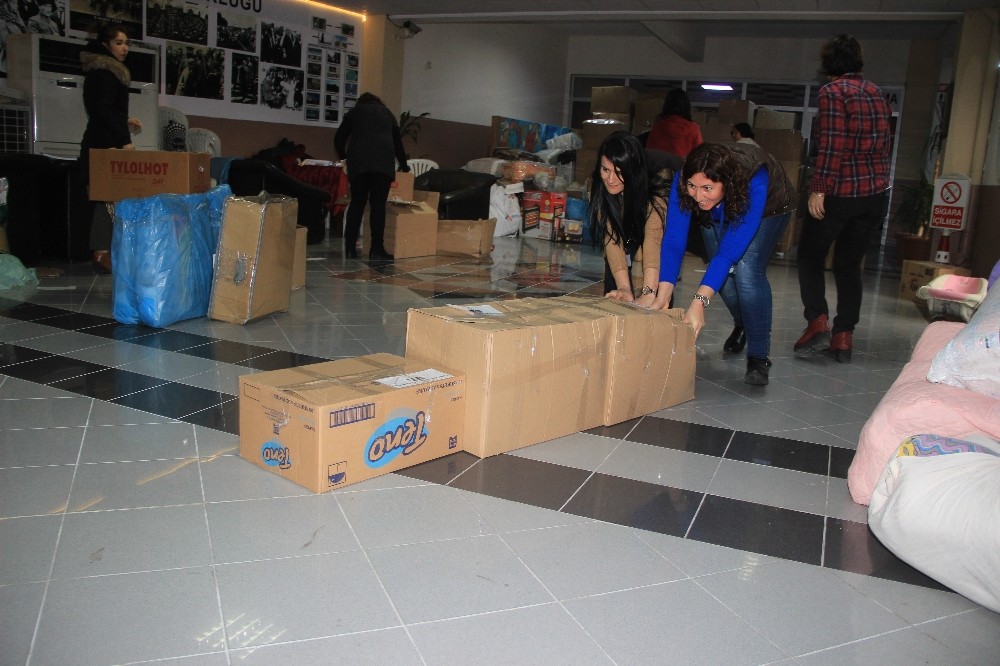 Edremit’ten deprem bölgesine yardım tırı yola çıktı 