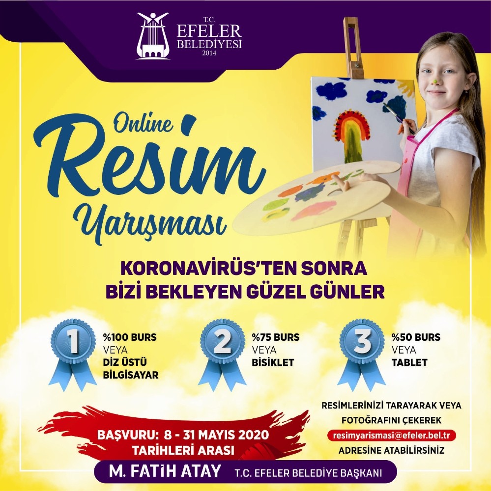 Efelerli küçük ressamlara online yarışma 