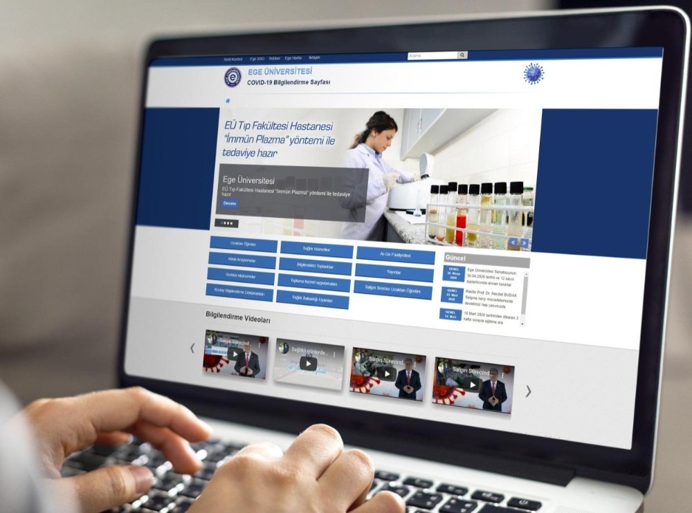Ege Üniversitesi, Covid-19 çalışmalarını internet üzerinden paylaşıma sundu 