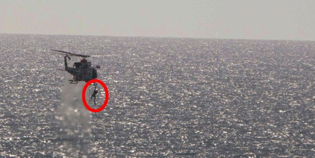 Ege'de hareketli dakikalar! Helikopter böyle çıkardı