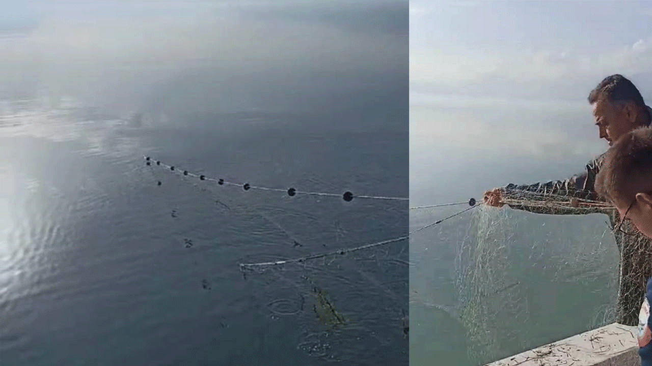 Eğirdir Gölü'nde kaçak avcılara darbe! 500 metrelik ağ ele geçirildi