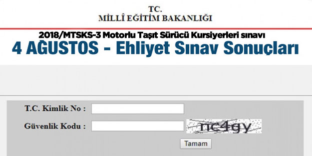 İşte ehliyet sınav sonuçları