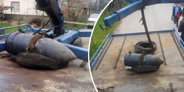 Ekipler alarma geçti! Patlama riski olan 200 kiloluk top mermisi bulundu