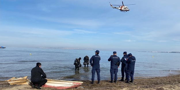 Ekipler, denizde kaybolan şahıs için seferber oldu