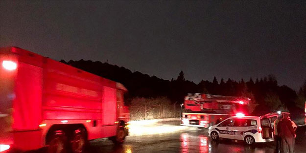 Tuzla'da askeri alanda yangın