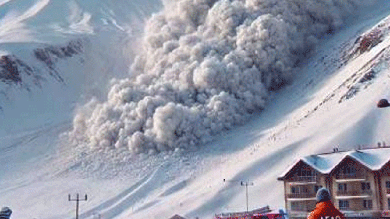 Ekipler seferber oldu! Erciyes Kayak Merkezi'nde çığ düştü
