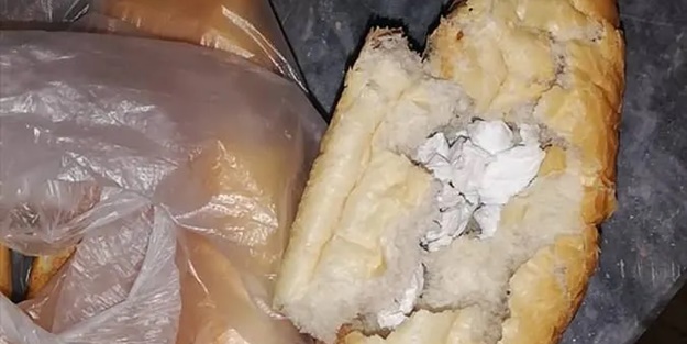 Ekmeğin içinde bulundu! Gözaltına alındı