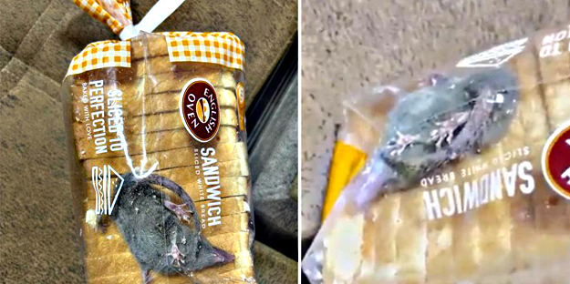 Ekmek siparişinde bakın ne geldi! Mide bulandıran görüntüler...