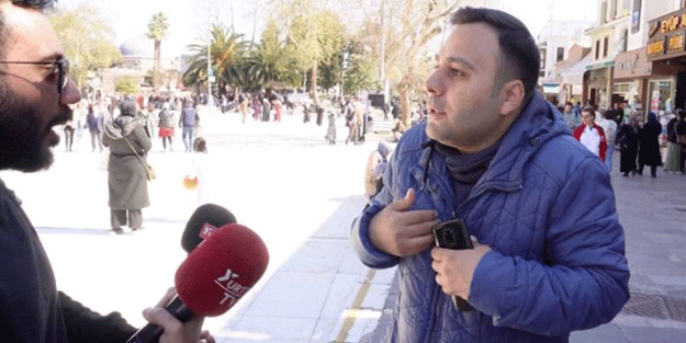 'Ekonomi nasıl?' diye soran Yurttaş TV muhabirine 'Telefonun ne marka?' cevabı!