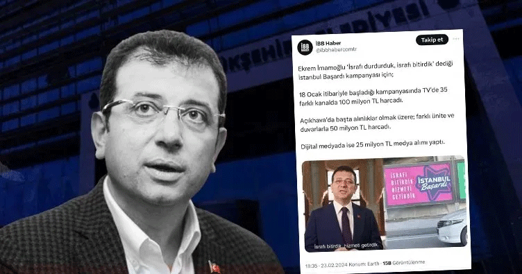 Ekrem İmamoğlu'ndan 175 milyon TL'lik skandal! "İsrafı bitirdik" şovunu fonladığı hesap ifşa etti